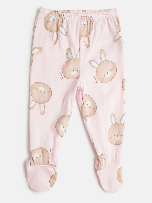 Girls Light Pink Knitted Smock with Leggings image number 2